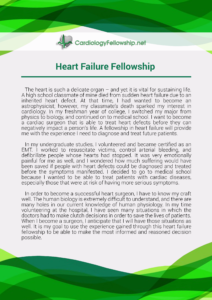heart failure fellowship personal statement sample