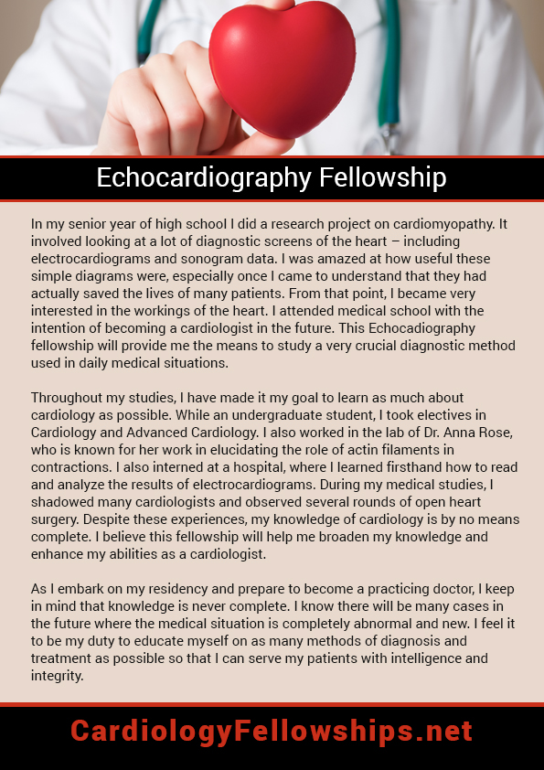 cardiology fellowship personal statement examples