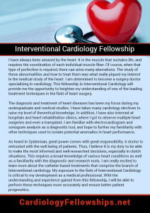 Interventional Cardiology Fellowship Personal Statement